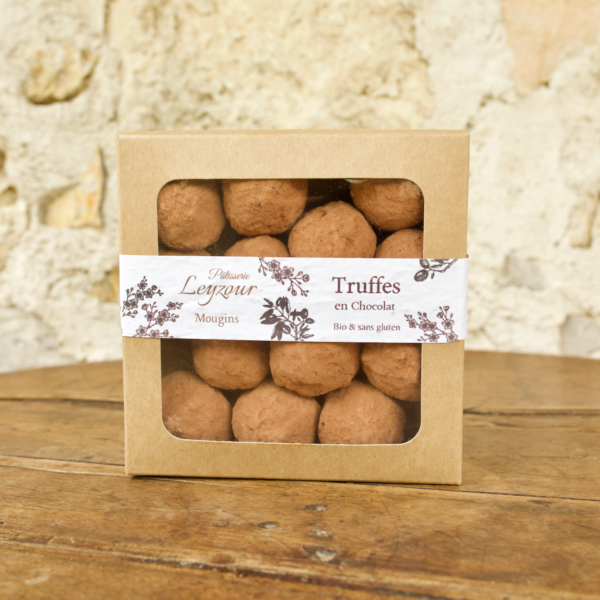 Truffes au chocolat noir Pâtisserie Leyzour