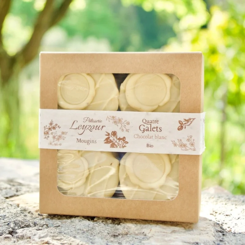 Boite 4 galets Chocolat Blanc